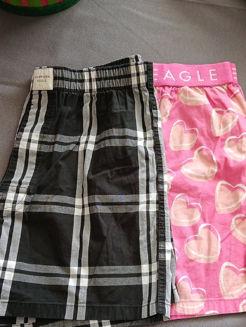 American Eagle Outfitters Pink Heart-Print Boxer Shorts
